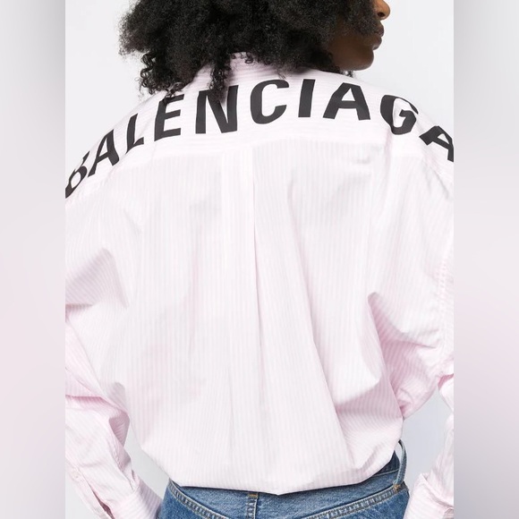 BALENCIAGA
Striped Tie Neck Button-Up Top
Size: XS | US0, FR32 - Picture 7 of 11